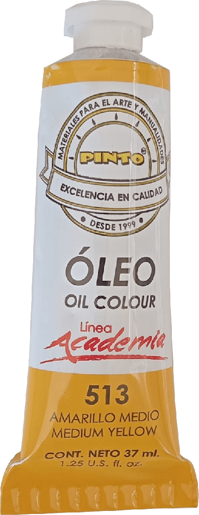 Pintura oleo amarillo medio 37 ml Pinto