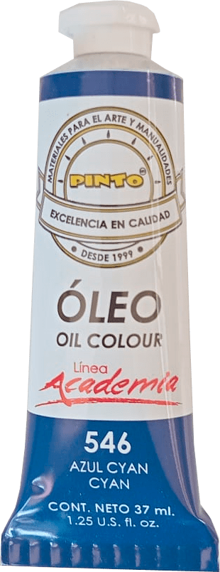 Pintura oleo azul cyan 37 ml Pinto