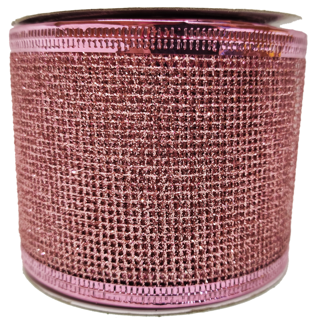 Cinta Alambrada 00OP Malla Rosa 6.3cm x 9.14mts 1pz