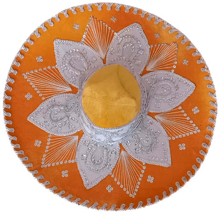 Sombrero Charro Fino Amarillo con Plata